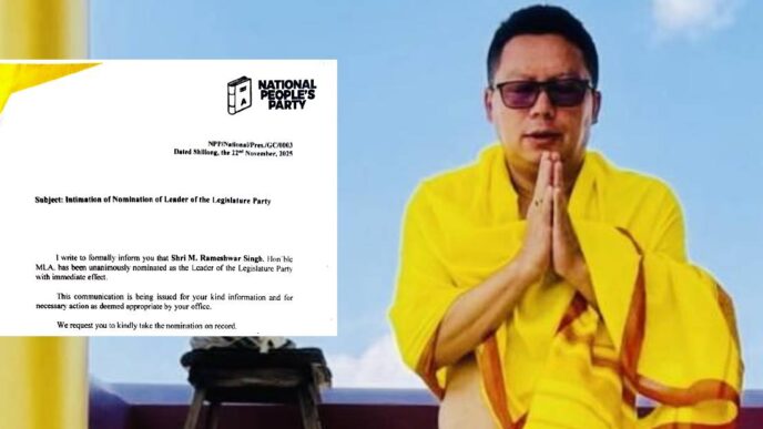 M. Rameshwar Singh unanimously nominated as NPP Legislature Party leader in Manipur