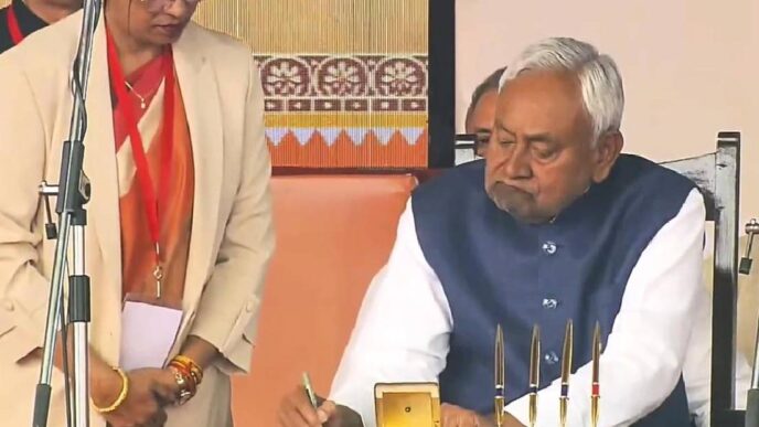 Nitish Kumar sworn in as Bihar Chief Minister for record 10th term