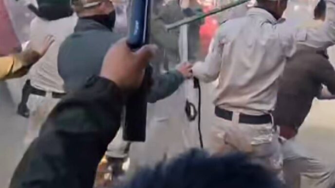 Tension in Khurai Lamlong as protesters clash with Police over Sangai Festival