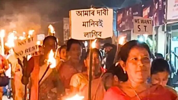 ST status demand turns Sivasagar streets into sea of protesters
