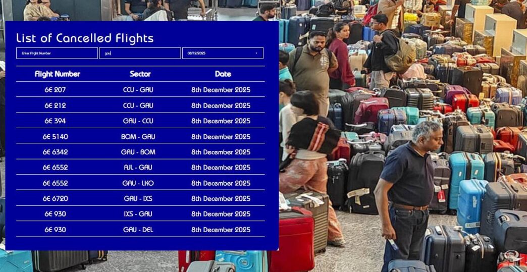 Guwahati hit by IndiGo cancellations as over 300 flights stopped across India