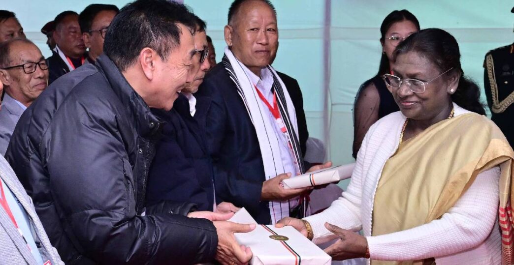 President Murmu stresses peace and progress during landmark Senapati visit