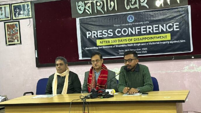 Crisis deepens at Tezpur University, stakeholders demand Chief Minister’s intervention