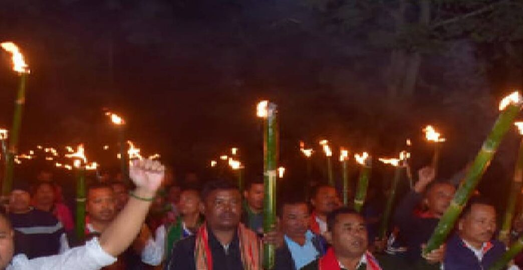 Rabha bodies hold torchlight rally in Goalpara demanding Sixth Schedule status