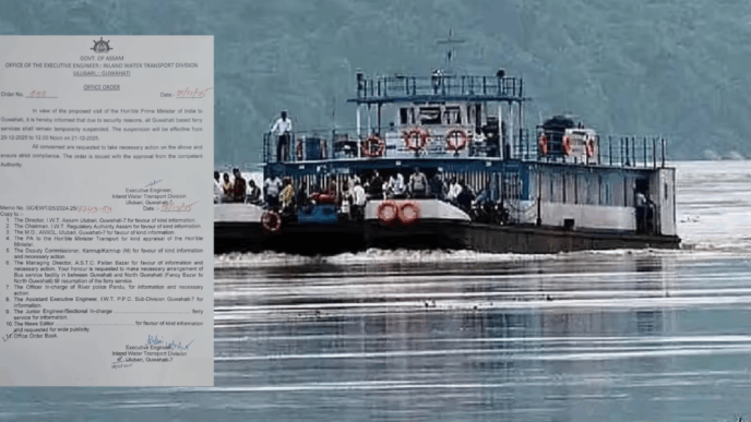 Ferry shutdown ahead of PM’s Brahmaputra event leaves commuters stranded