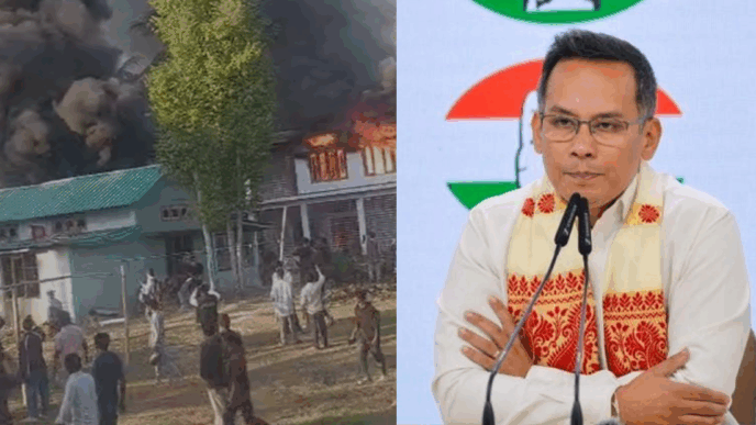 Gaurav Gogoi condemns arson at CEM Tuliram Ronghang’s home, calls for peace and democratic protest