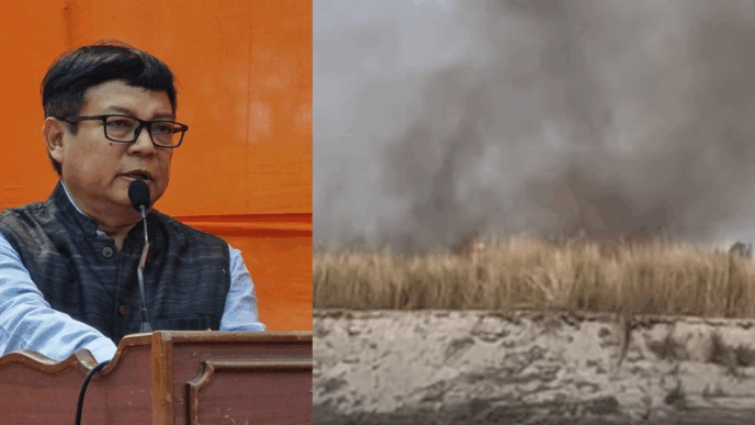 LoP Debabrata Saikia demands judicial probe into arson at Jadav Payeng’s forest and illegal sand mining