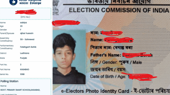 How did this happen? Assam voter’s record appears under another name in Punjab