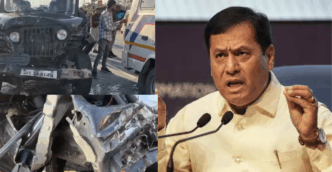 Sarbananda Sonowal’s convoy in major road crash on Chabua–Hatialli bypass